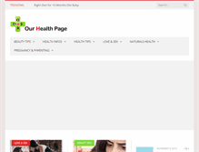 Tablet Screenshot of ourhealthpage.com